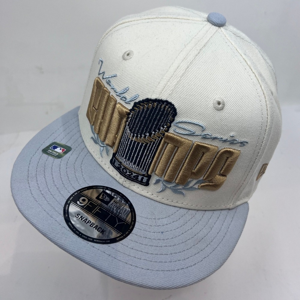 New Era LA Dodgers 2024 World Series Champions Hat OSFM White Gold Grey